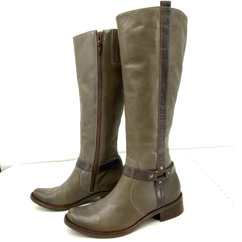 Matisse Boots Womens 6M Grey Leather Distressed Buckle Western Free People Shoes